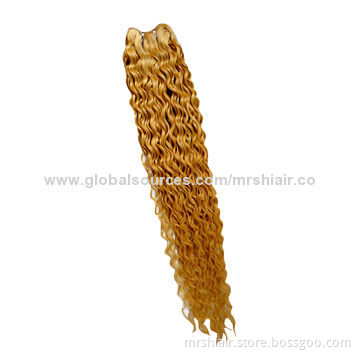 24-inch Color 27# Water Wave Peruvian Hair Weave